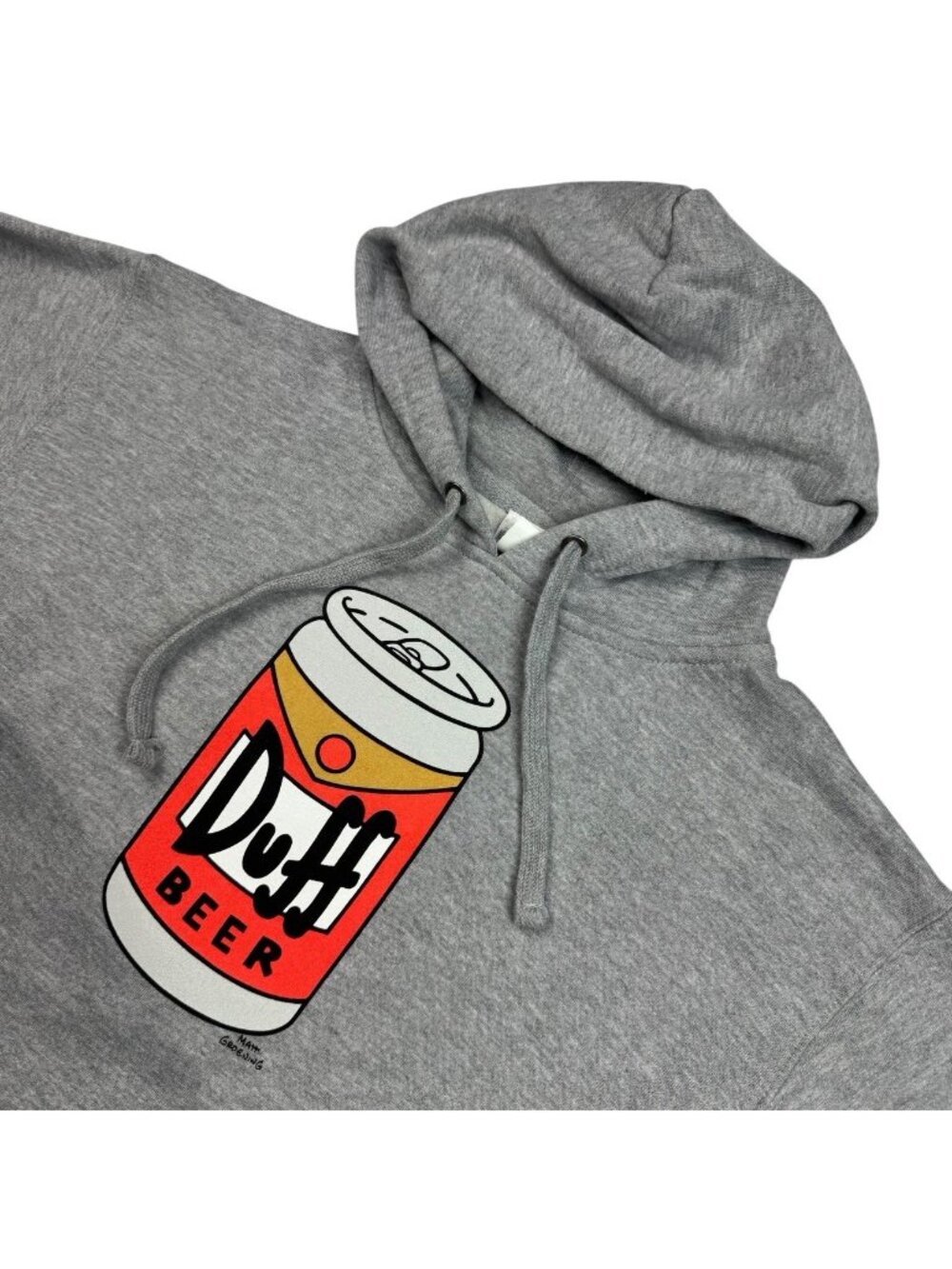 The Simpsons x Duff Beer Universal Studios Men's  Pullover Hoodie Gray • Medium